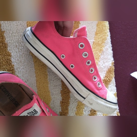 Converse All Star Hot Pink  Slip-On Sneakers Cute Size 6.5 Women's - Picture 5 of 8